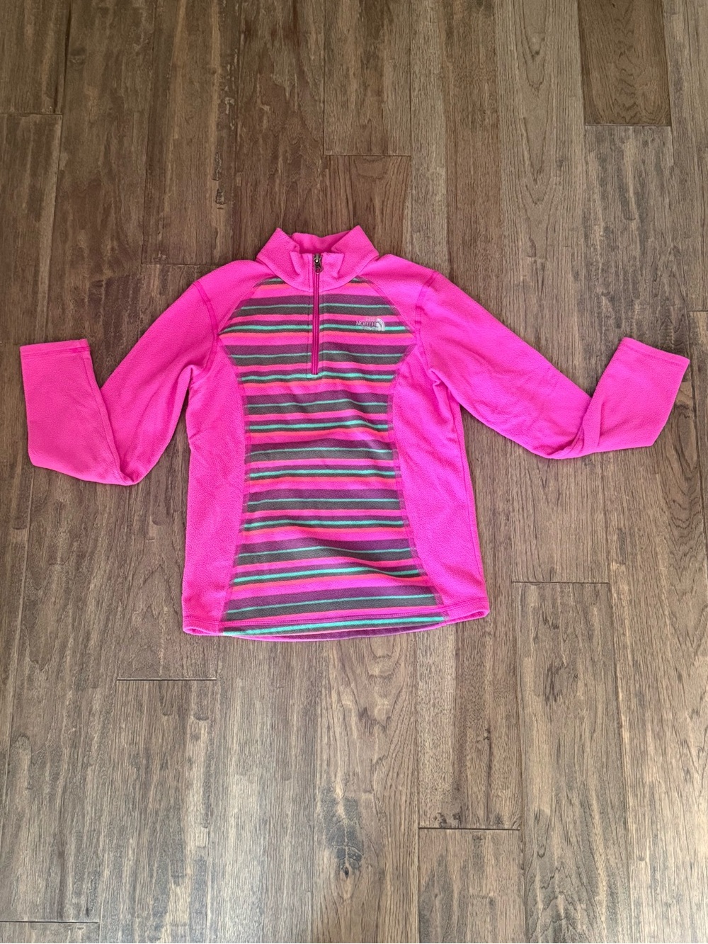 Girls Size medium 10/12 North Face fleece quarter zip